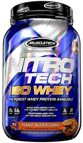 MuscleTech NitroTech Iso Whey Isolate Protein Powder